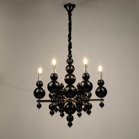 Siena chandelier 6he14 40W black and gold 60x60x117 cm-1