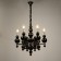 Siena chandelier 6he14 40W black and gold 60x60x117 cm