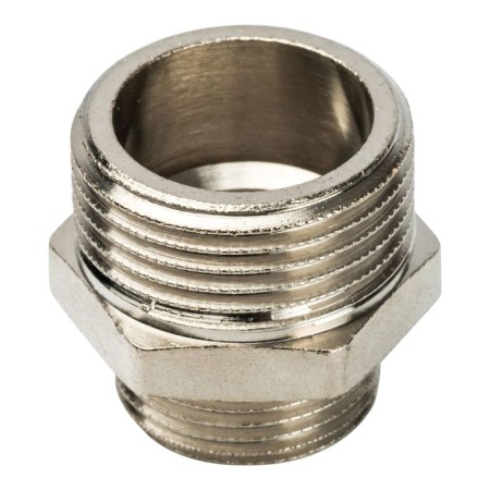 Nipple transition stout SFT-0004-000134, 1 "x 3/4", outer thread, nickel-plated brass-1
