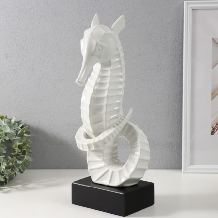 Souvenir Ceramics "Sea Horse" White 15x12.5x42.5 cm