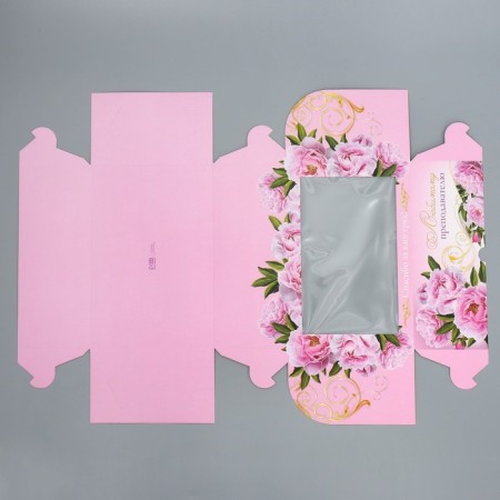 Capcake box, confectionery packaging with a window, 6 cells to a “beloved teacher” 25 x 17 x 10 cm-4