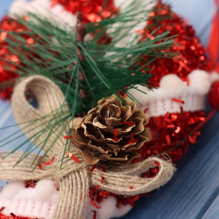 Christmas tree decoration "New Year's lollipop" 18x7.5 cm, red-white-2