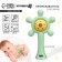 Silicone teether with a rattle "Baby", green color, crumb me