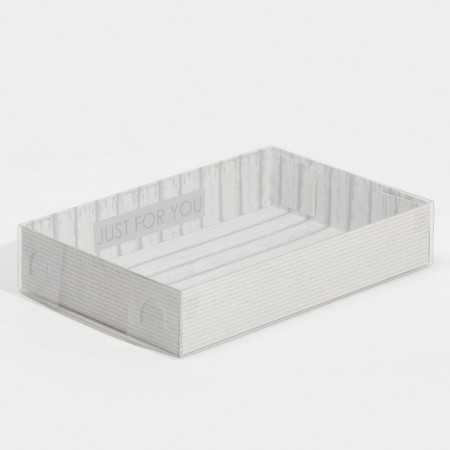 Confectionery packaging, Makarun box with PVC lid, just for you, 17 x 12 x 3.5 cm-3