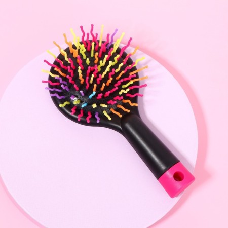 The comb is massage, with a mirror, 7.7 × 15.2 cm, color mix-2