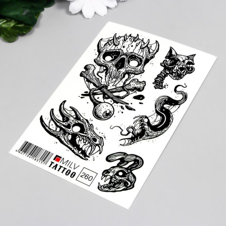 Tattoo on the body "horror" 10x15 cm-1
