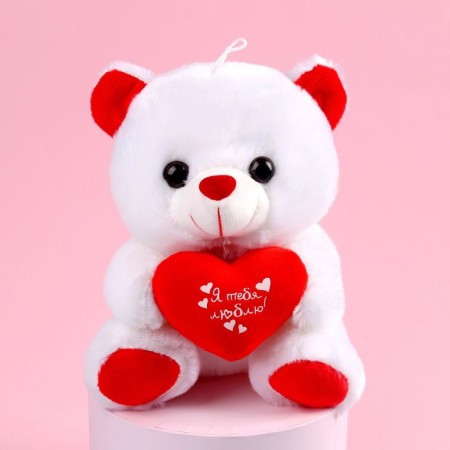 Soft toy "I love you", a bear with a heart, heart, 17 cm-1