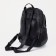 Women's backpack made of artificial leather with lightning, black color