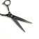 Hairdressers scissors with an emphasis “Premium”, bent rings, blade - 6.5 cm, black color