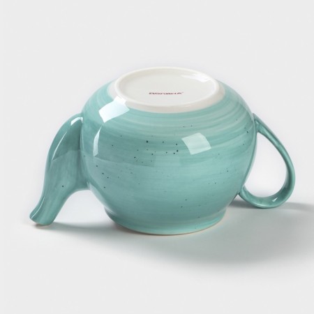 Teapot Porcelain Hot Dolyana Milky Way, 900 ml, turquoise color-6