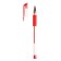 Gel pen, 0.5 mm, red rod, transparent case, with a rubber holder