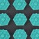 Iplikator-river, the basis of Spanbond, 360 modules, 56 × 62 cm, dark gray/turquoise color