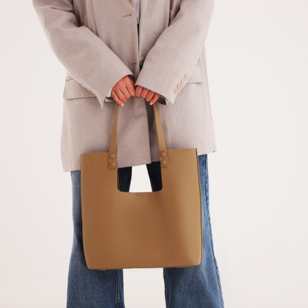 Women's bag-bag on a magnet, cosmetic bag, beige color-7