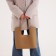Women's bag-bag on a magnet, cosmetic bag, beige color