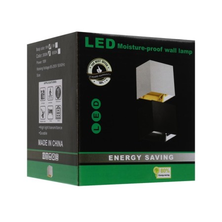 Facade lamp "Cube", FSD-063, 6 W, 3000K, Regulation. Ray, IP65, 220 V, plastic, white 1008423-15