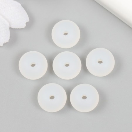 Busina silicone "flattened" white d = 1.2 cm-1