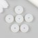 Busina silicone "flattened" white d = 1.2 cm
