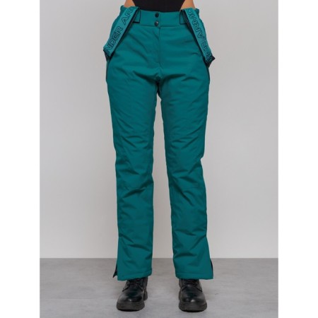 Semi -combinezone ski insulated female winter, size 50, green color-3