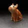 Porcelain figurine "French bulldog", chocolate, 4.5x7x8 cm