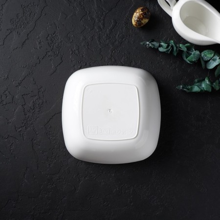 Deep plate "Quadro", 16 × 16 cm, white color-4