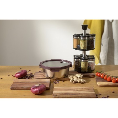 Smart Solutions lunch box, glass cover, 1.5 l, plum color-5