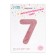 Foil ball 40 "number 7", pale pink