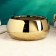 Kashpo - Bonsai "Light" for cacti and succulents, gold, 21x21x10cm