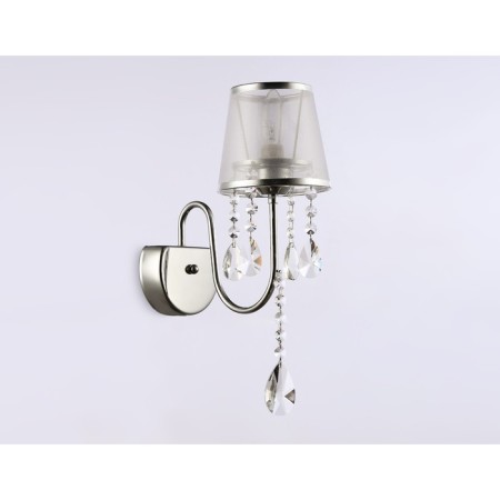 Wall lamp with lampshade and crystal Ambrella Light, Traditional, TR4595, 1HE14, color chromium-2