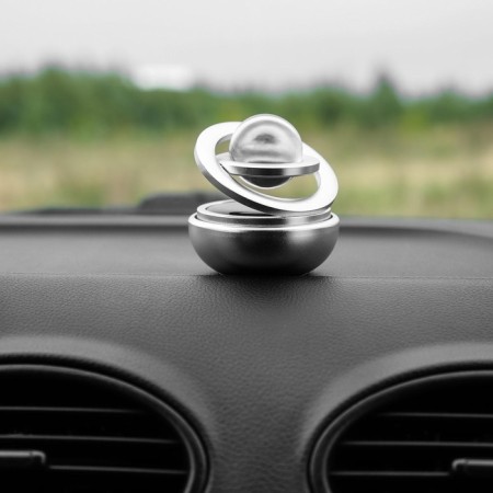 The accessory on the panel, gravitational rings, rotates from the sun, silver-1