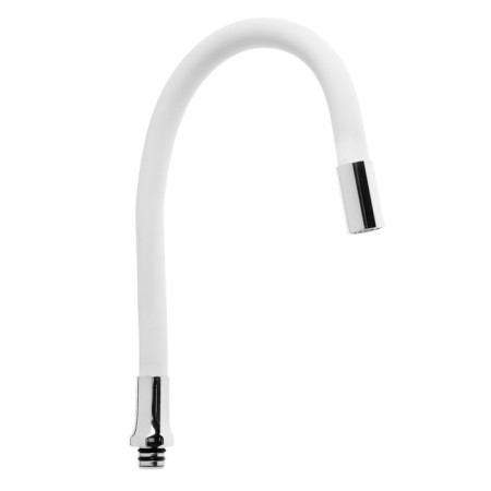 Pour for the Zein mixer, 3/4 ", flexible, silicone, stainless steel, 50cm, plastic grid, white-2