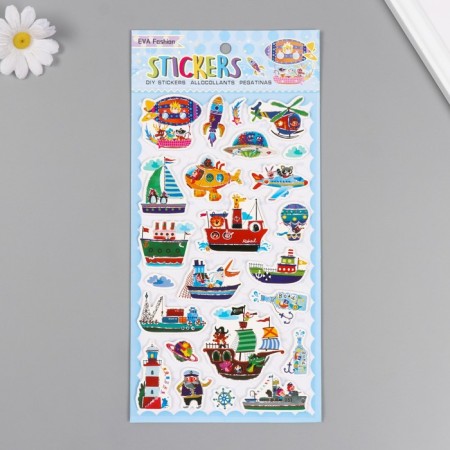Stickers for creativity Paper "A Go to Adventures" 15x30 cm
