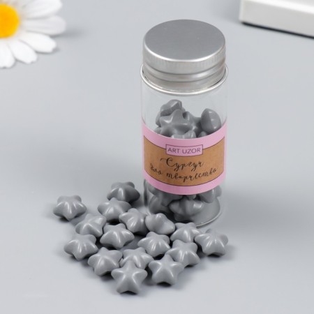 Surgut in granules in a jar of "stars" gray matte 16 g 7x3x3 cm