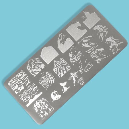 Stamping plate Metal "Wave", 12 × 6 cm-2