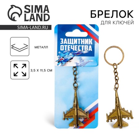 Key keychain Metal "Defender of the Fatherland", 11.5 x 3.5 cm