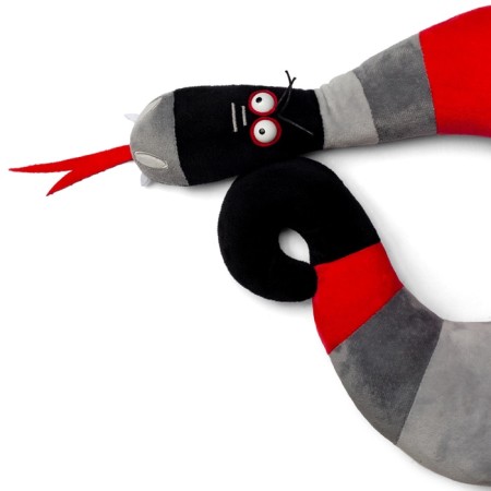 New Year! Soft toy-podushka "snake Frida", red color, 40 cm-2