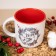 New Year! New Year's ceramic "Deer" mug, 380 ml, white color