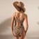 Women's hat minku "leopard" Beige color, rr 56-58
