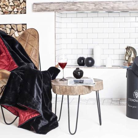 Плед меховой Stenova Home Black ruby, размер 140x200 см-1