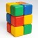 A set of colored cubes, 12 pieces, 12 x 12 cm