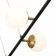 Suspended EVOLUCE lamp. Sle220403-06. Forli. 6x60 watts, E27, 105x40x18 cm, black color, brass