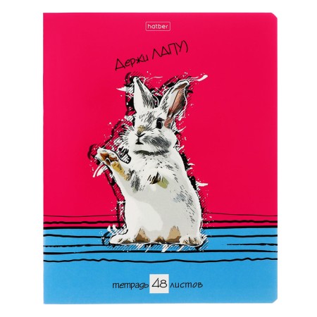 Notebook of 48 sheets in the "Zoostatus" line, cover coated cardboard, block 65 g/m2, mix-3