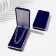 Velvet case for the set/headset "Classics" with a golden edging, blue color