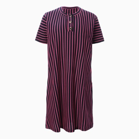 Women's dress, raspberry color/strip, size 52