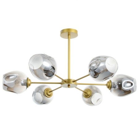 Murano chandelier 6he27 60W Smoky gold 78x78x35cm Bayerlux