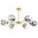Murano chandelier 6he27 60W Smoky gold 78x78x35cm Bayerlux