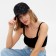 Women's cap minku with shiny inserts black color, rr 56-58