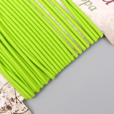Braid decorative elastic band "light green round" winding 4 m width 0.2 cm-1