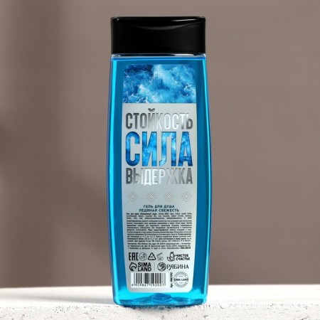 Shower gel “Persistence, power, endurance”, 250 ml, aroma of ice freshness, pure happiness-1