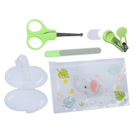 Set of manicure children's "giraffes", 4 subjects: scissors, knipser, saw, brush-1