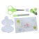 Set of manicure children's "giraffes", 4 subjects: scissors, knipser, saw, brush